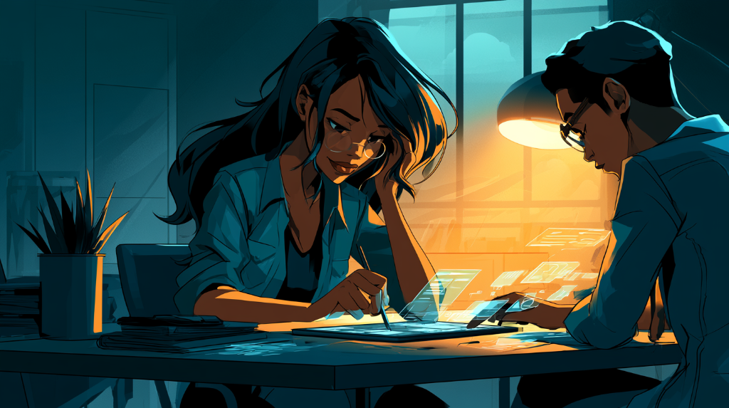 Utilisateur testant un prototype interactif sur smartphone avec retours d'utilisation