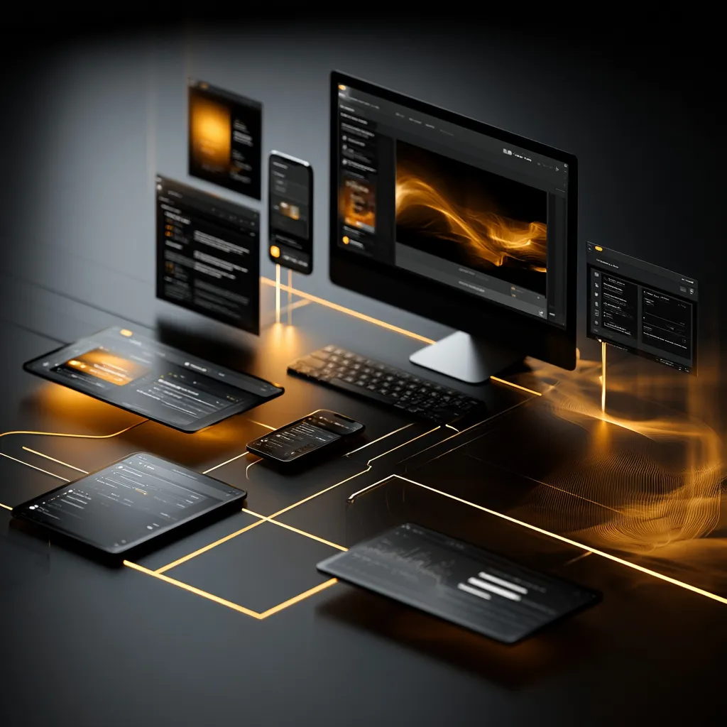 Maquettes d'interface mobile et desktop dans Figma